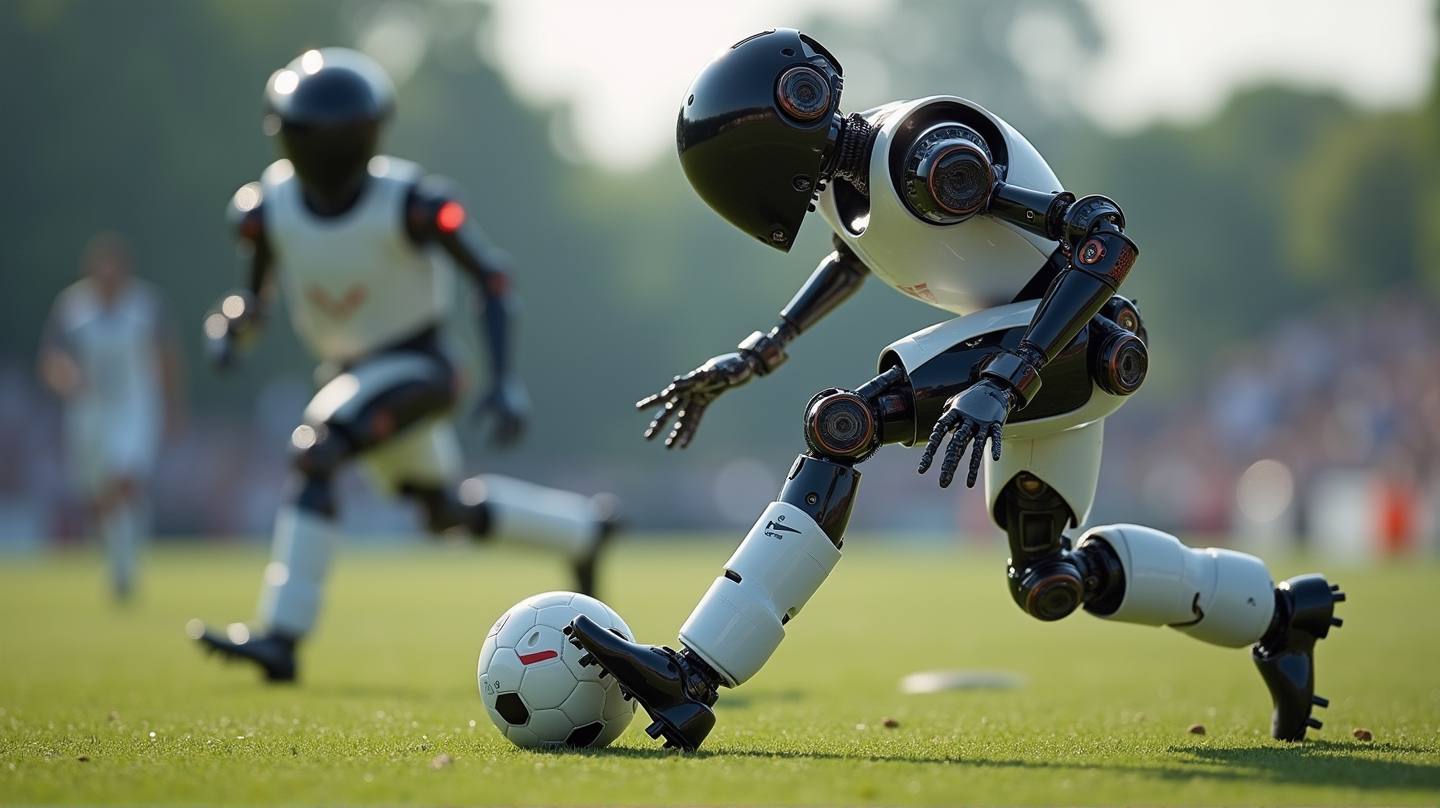 Kiinalaiset robotit hallitsevat kolmihenkisten jalkapallo-ottelua