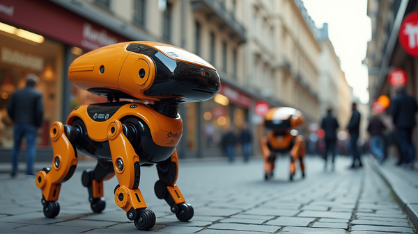 Tulevaisuuden nelijalkaiset kuriirit: AI-robottikoirat valtaavat Zürichin kadut