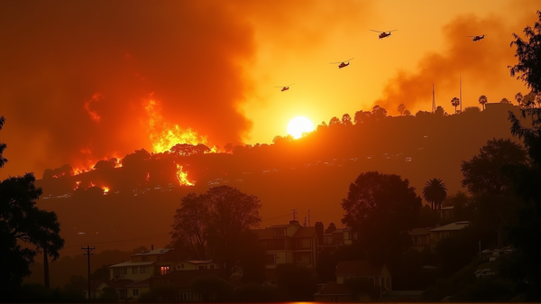 Uljaita ponnistuksia pelastivat Hollywood Hillsin tuhoisalta autopalolta